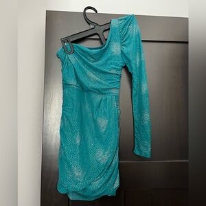 lucy in the sky one shoulder dress